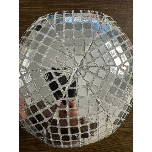 Plush Silver Disco Ball Decor or Play - Picture 2 of 3